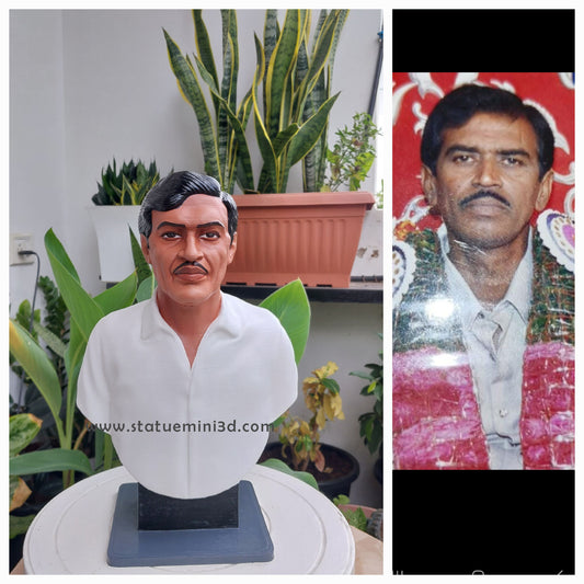 Custom half 3D statue miniature portrait figurine from photo – memorial keepsake gift