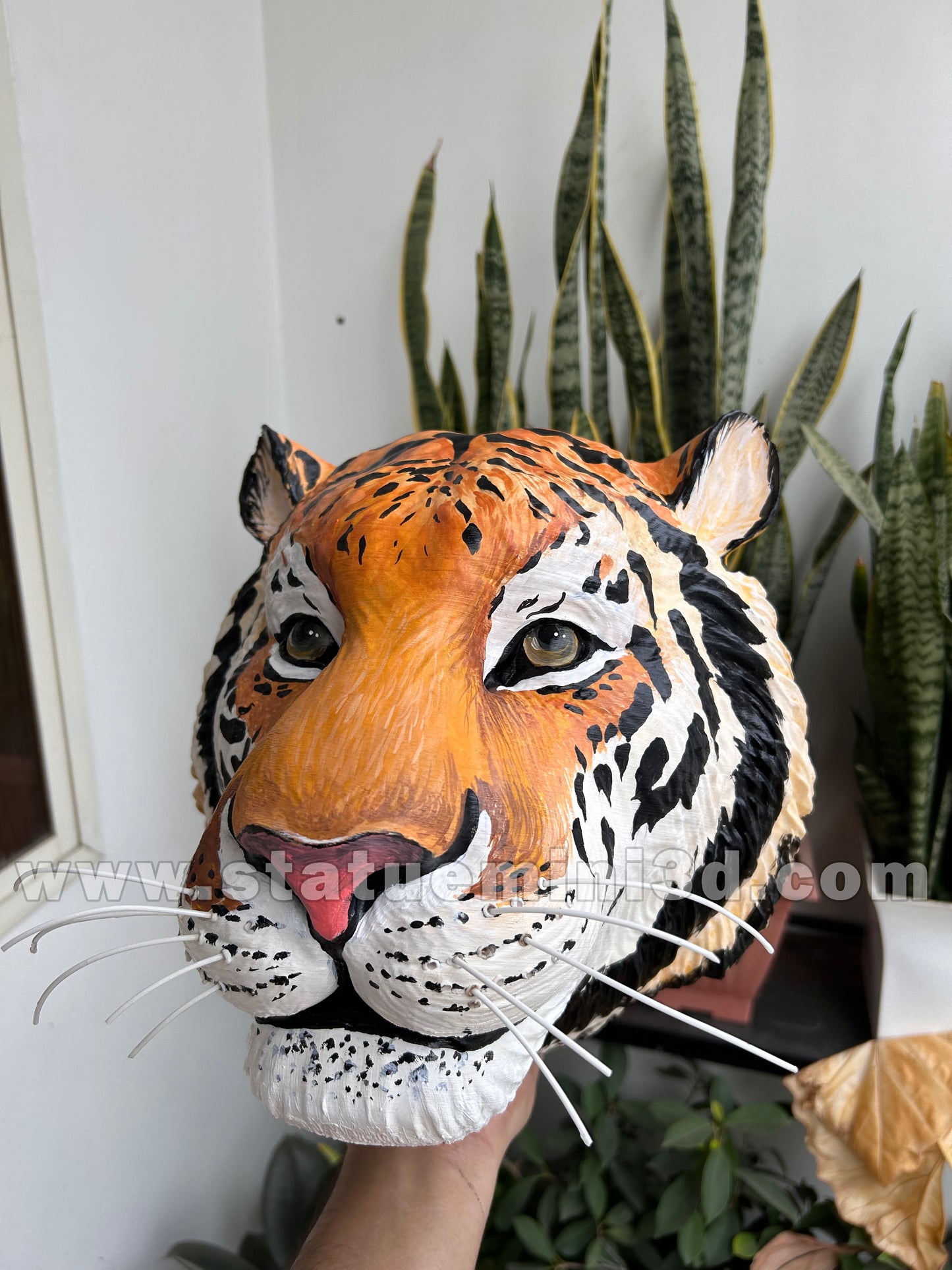 🐯 Tiger Face Sculpture – 3D Printed Art Piece