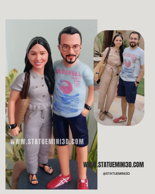 Customised couple 3d miniature