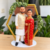 personalised Couple 3D Miniature with gold frame