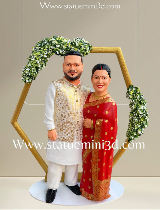❤️ Customised Anniversary 3D Miniature Figurine with Background