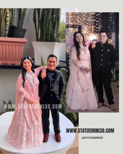 Customised couple 3d miniature