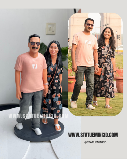 Customised couple 3d miniature