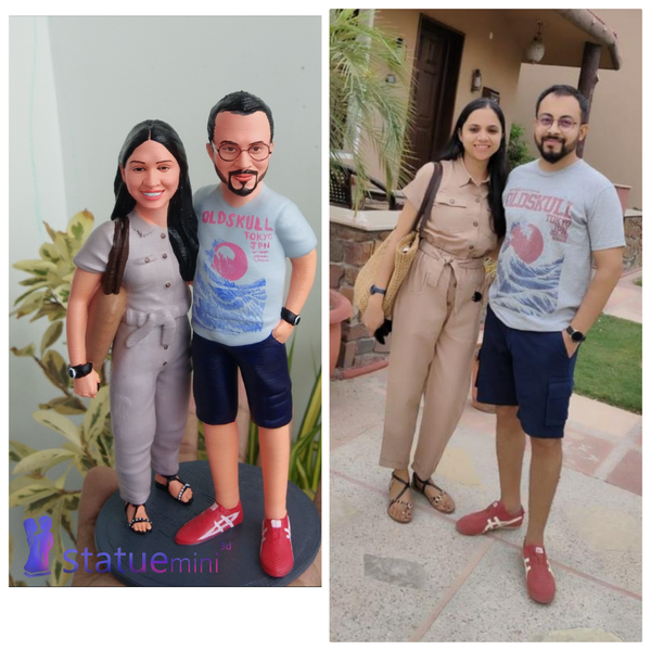 Couple 3d statue