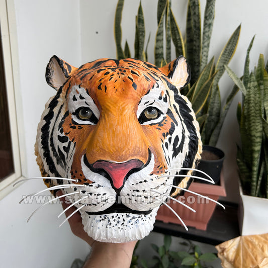 🐯 Tiger Face Sculpture – 3D Printed Art Piece