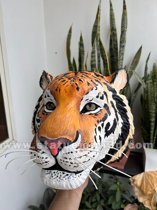 🐯 Tiger Face Sculpture – 3D Printed Art Piece