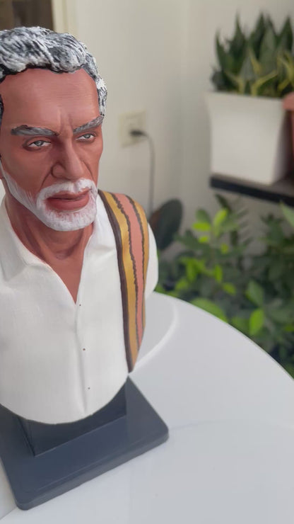 Personalized 3D Half-Bust Figurine – Thoughtful Gift for Grandfather