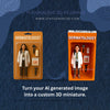Bring Imagination to Life with AI-to-3D MINIATURE Statues